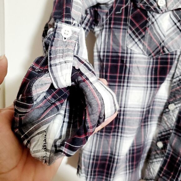 Jack Black/Gray Plaid Button Down Shirt Size M - Picture 5 of 8